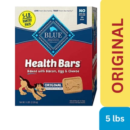 Blue Buffalo Health Bars Crunchy Dog Treat Biscuits, Bacon Egg & Cheese (5 lbs.)